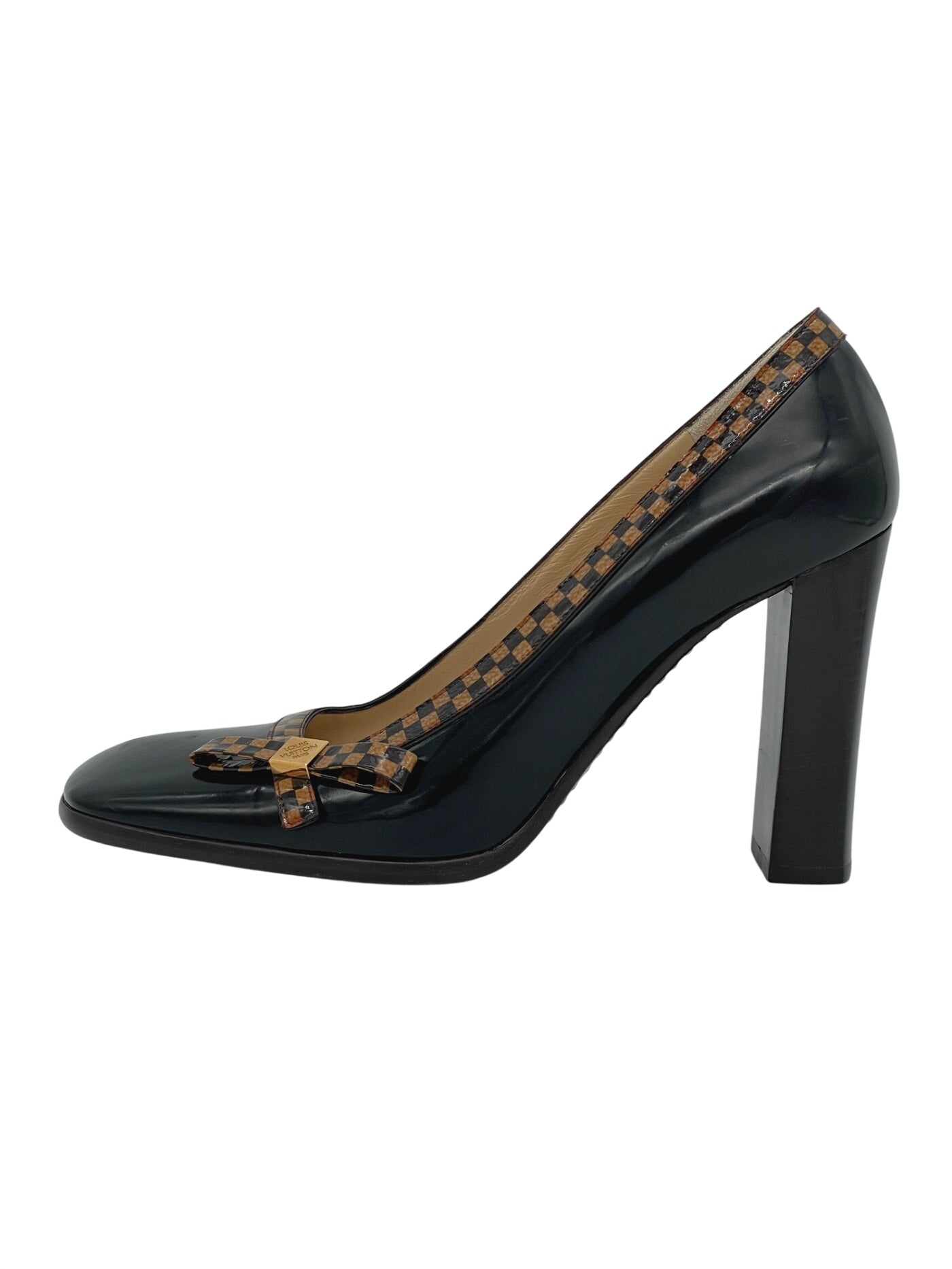 Louis Vuitton Damier Trim Bow Pump EU 38.5 Schwarz - Image 1