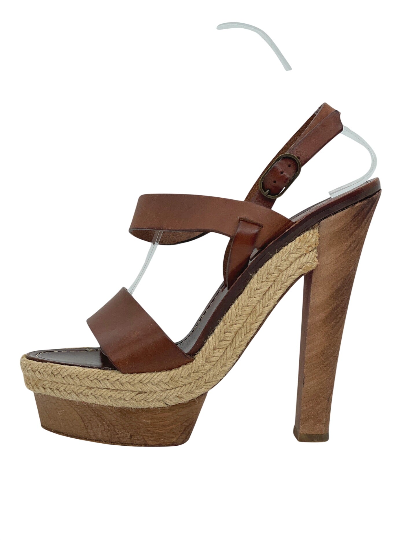 Christian Louboutin Calfskin Sandale mit Absatz EU 38 Braun - Image 1