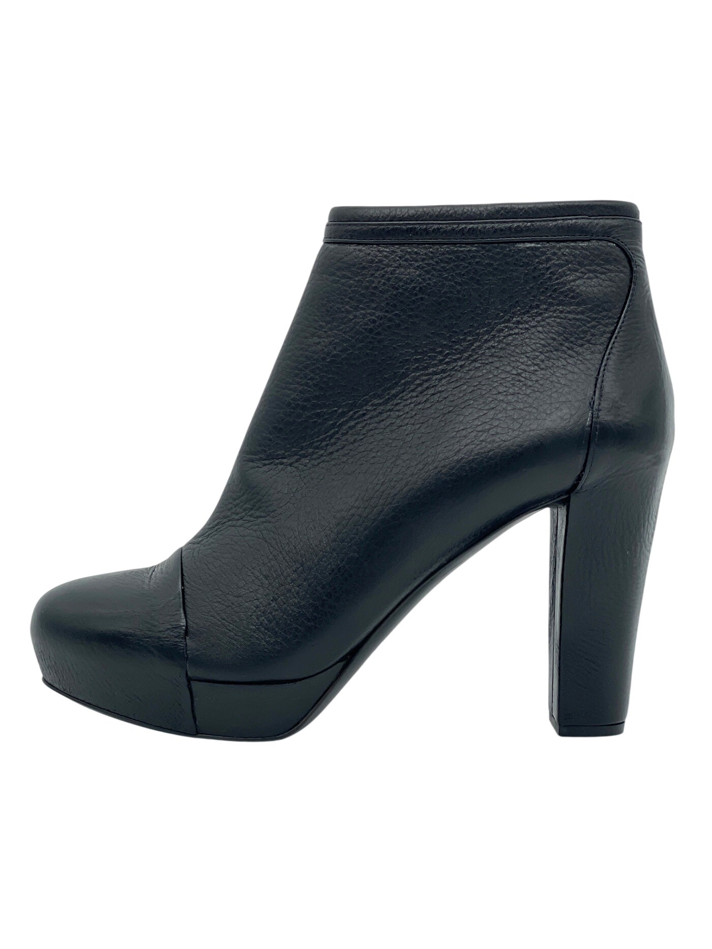 Roberto del Carlo Platform Leather Ankle Boot EU 37.5 Schwarz - Image 1