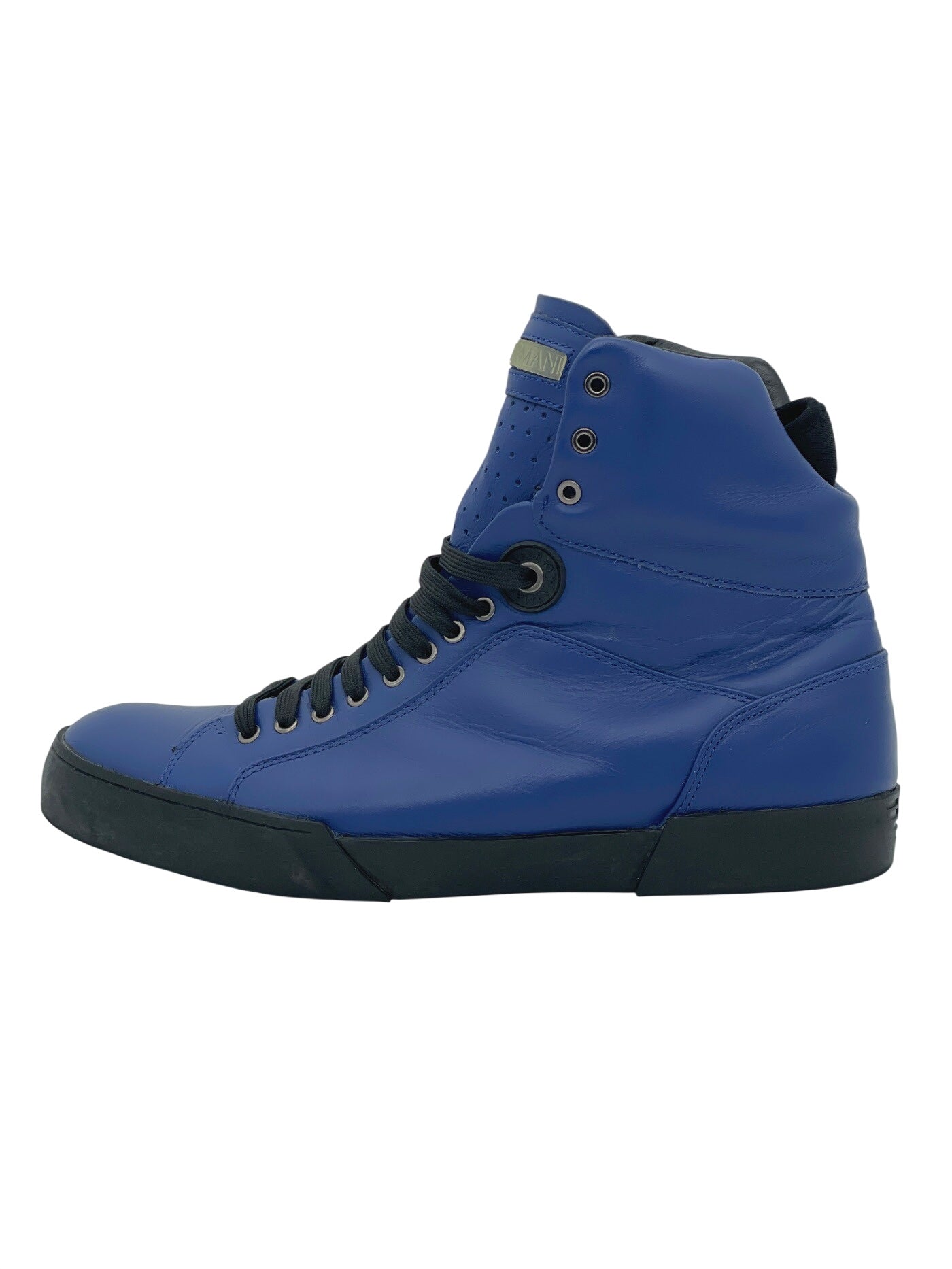 Emporio Armani High-Top Leather High Top Sneaker EU 44 Blau - Image 1