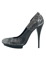 Alexander McQueen Studded Platform Plateau Pump EU 40 Metallic - Image 1