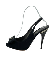 Gianvito Rossi Satin Bow Slingback EU 37.5 Schwarz - Image 1