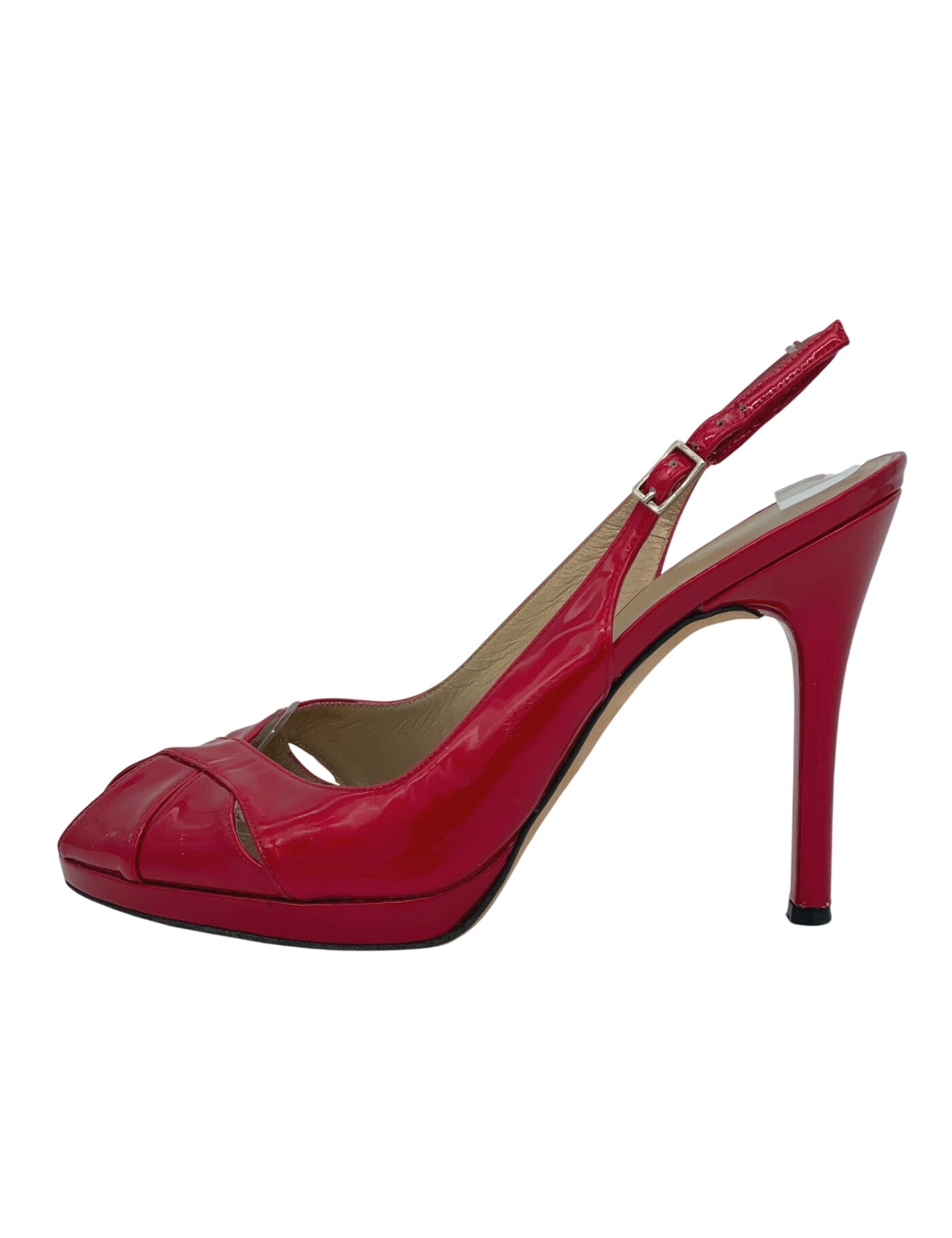 Stuart Weitzman Peep Toe Slingback EU 39.5 Rot - Image 1