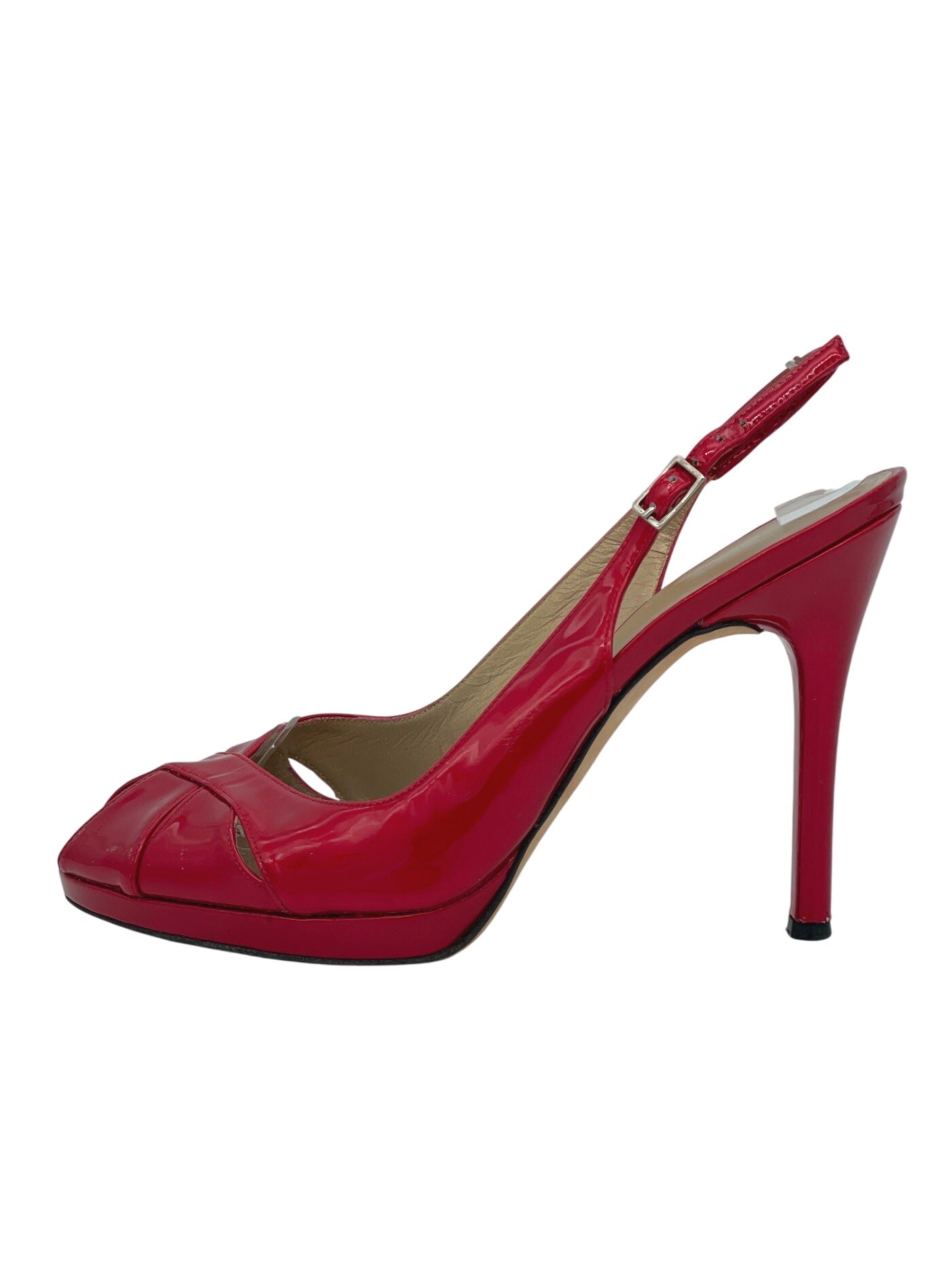 Stuart Weitzman Peep Toe Slingback EU 39.5 Rot - Image 1