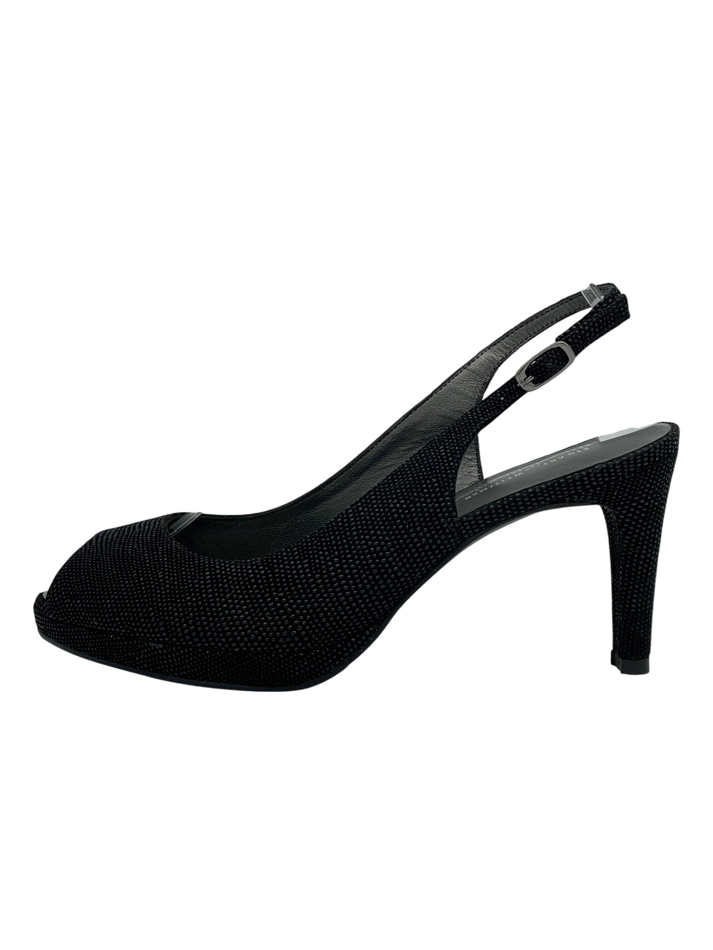 Stuart Weitzman Peep-Toe Slingback EU 38.5 Schwarz - Image 1