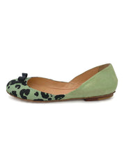 Moschino Shoes Cheap and Chic Leopard Bow Ballerina EU 37.5 Grün