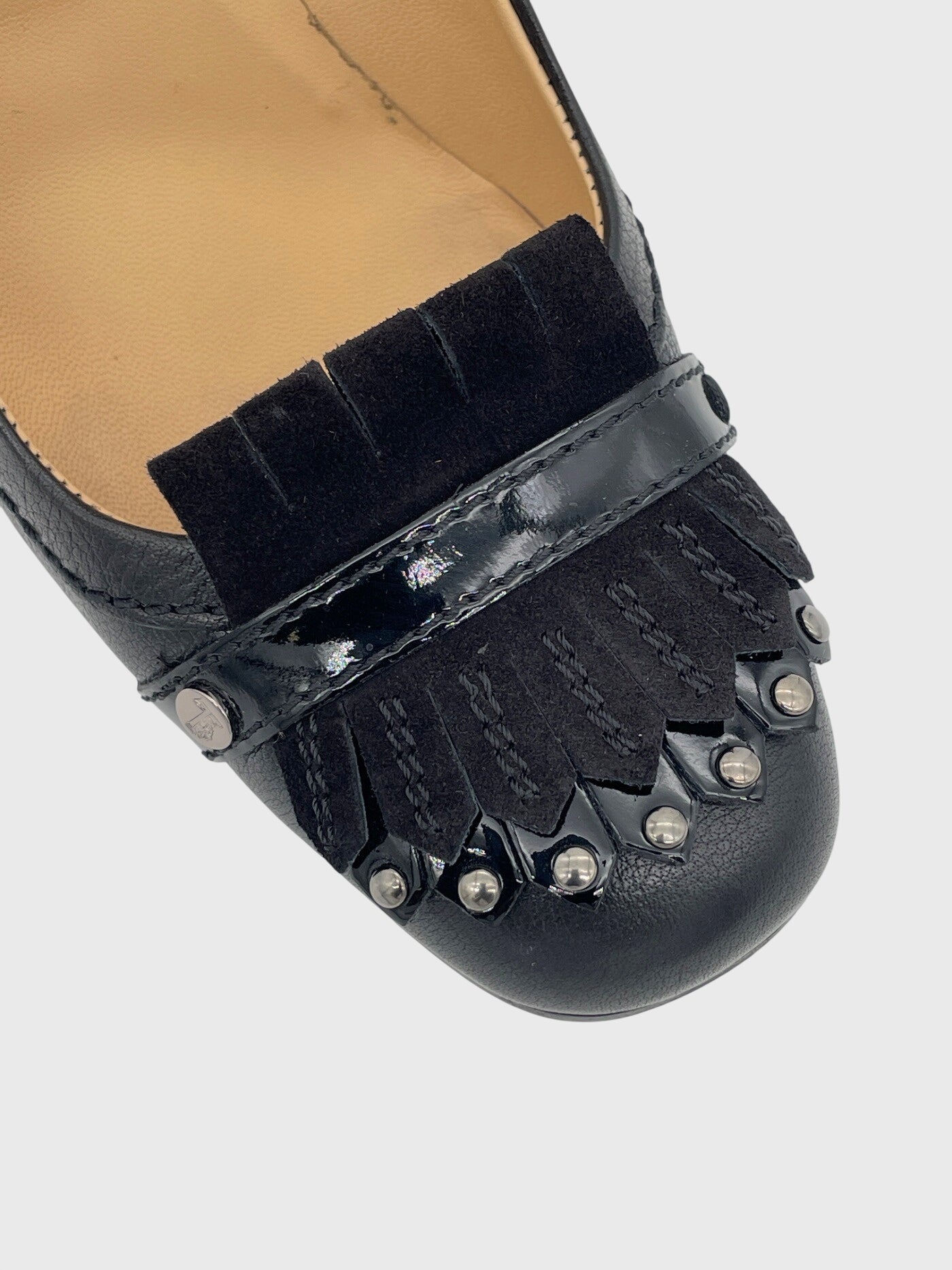 Tod's Fringed Studded Pump EU 38 Schwarz