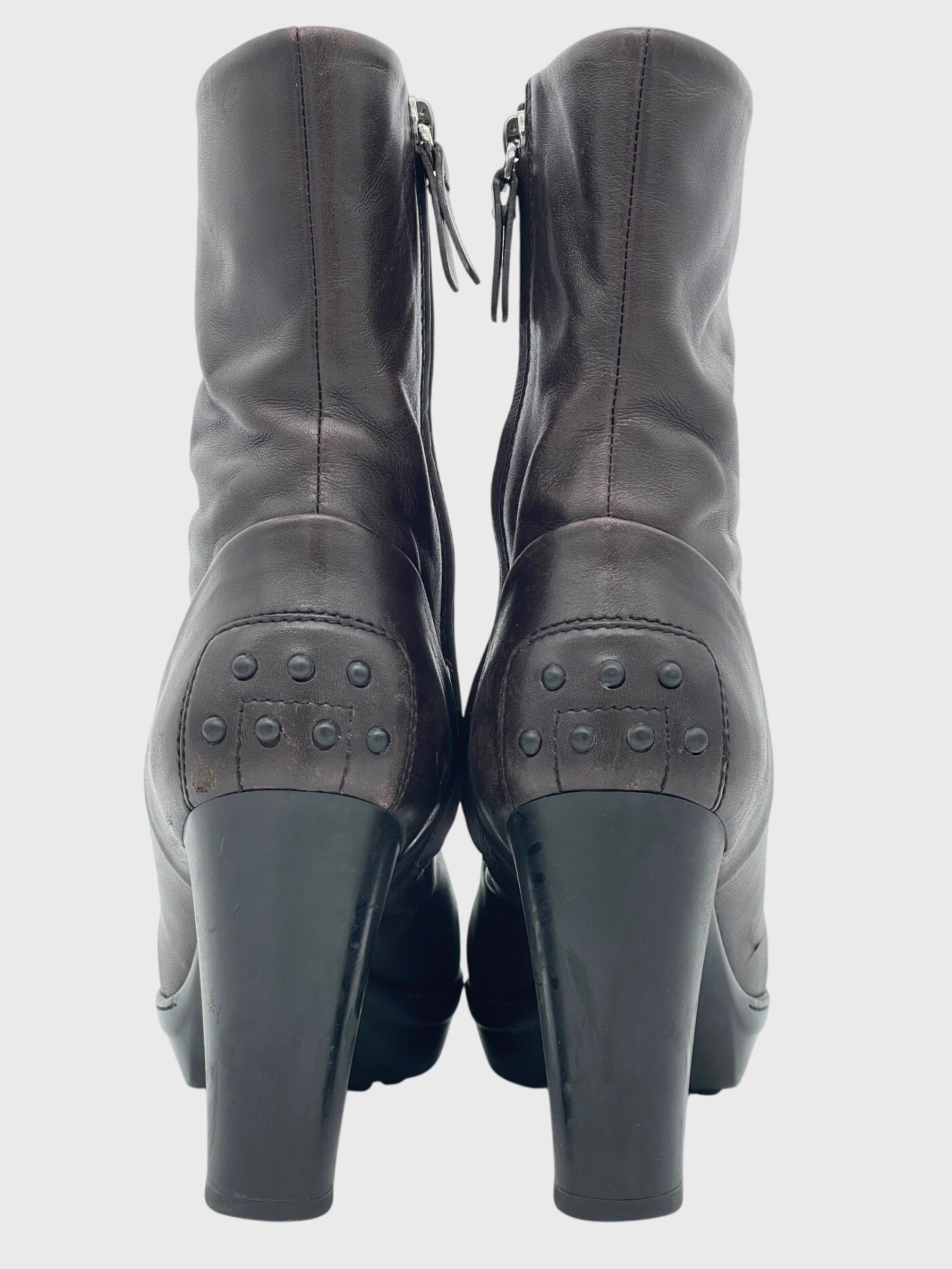 Tod's Gommini Heel Ankle Boot EU 36 Braun