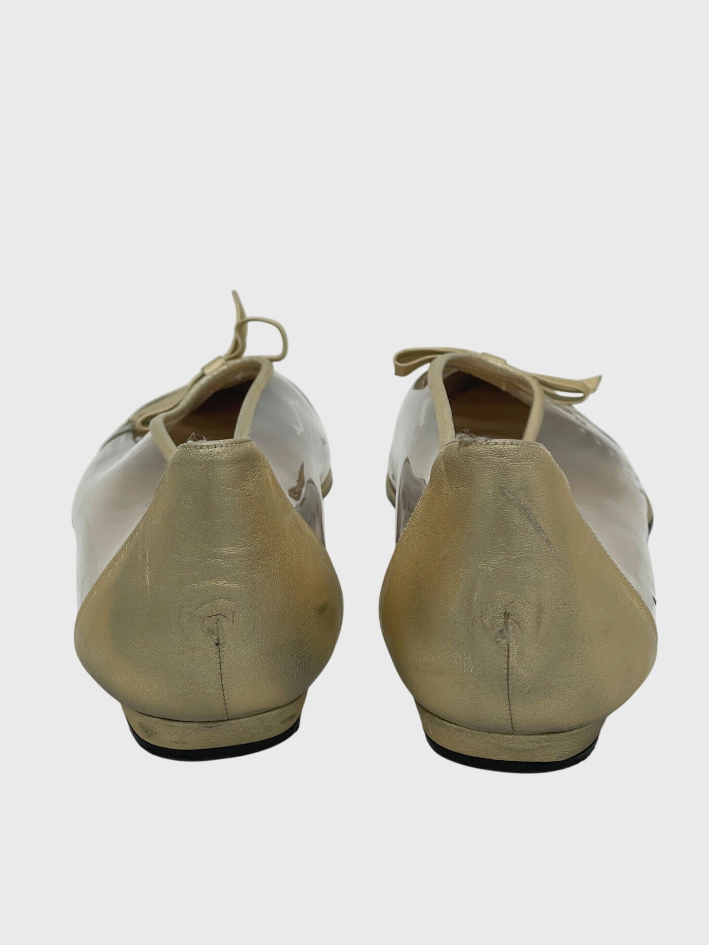 Stuart Weitzman Metallic Striped Clear Ballerina EU 42.5 Mehrfarbig