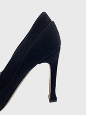 Miu Miu Square Toe Canvas Pump EU 39.5 Schwarz