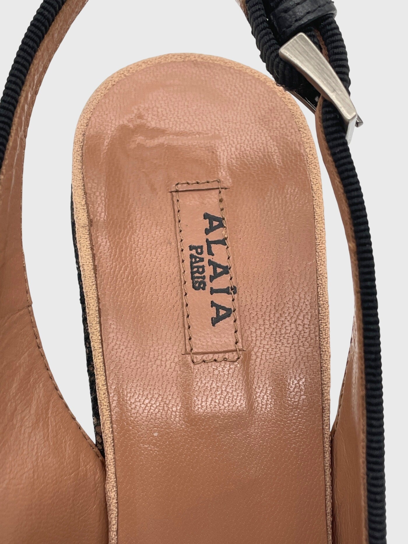 Alaïa Lace Wedge Slingback EU 36 Mehrfarbig
