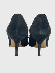 Bally Dolana Suede Bow Pump EU 39.5 Schwarz