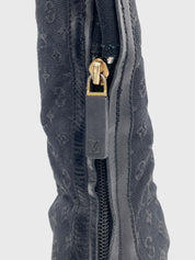 Louis Vuitton Monogram Mini Lin Stiefel EU 36.5 Schwarz