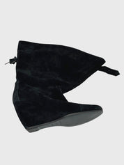 Balenciaga Suede Wedge Stiefel EU 38.5 Schwarz - Image 8