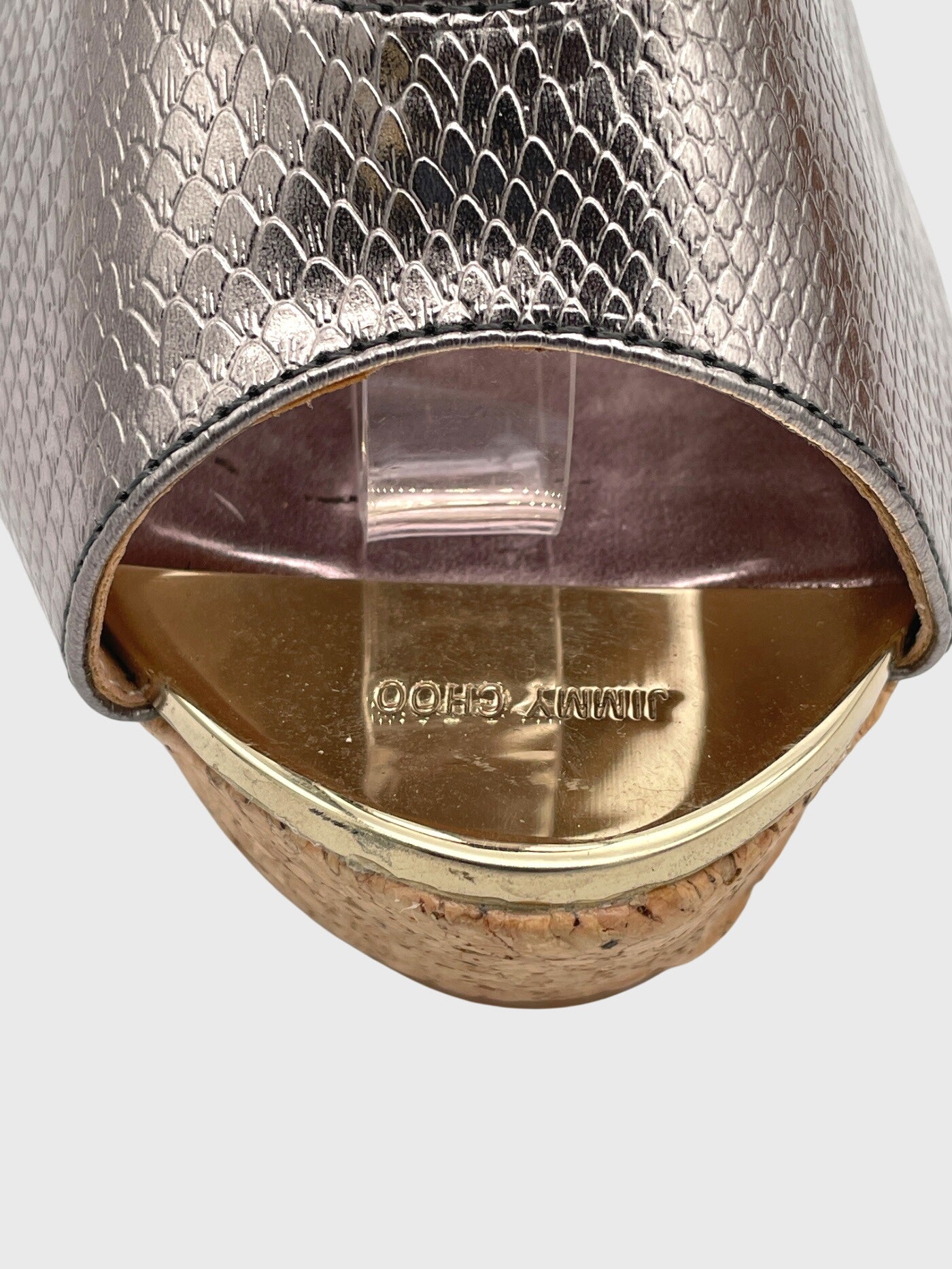 Jimmy Choo Pela Sandale mit Absatz EU 35 Metallic