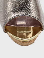 Jimmy Choo Pela Sandale mit Absatz EU 35 Metallic
