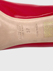 Miu Miu Pointed-Toe Patent Pump EU 37 Rot