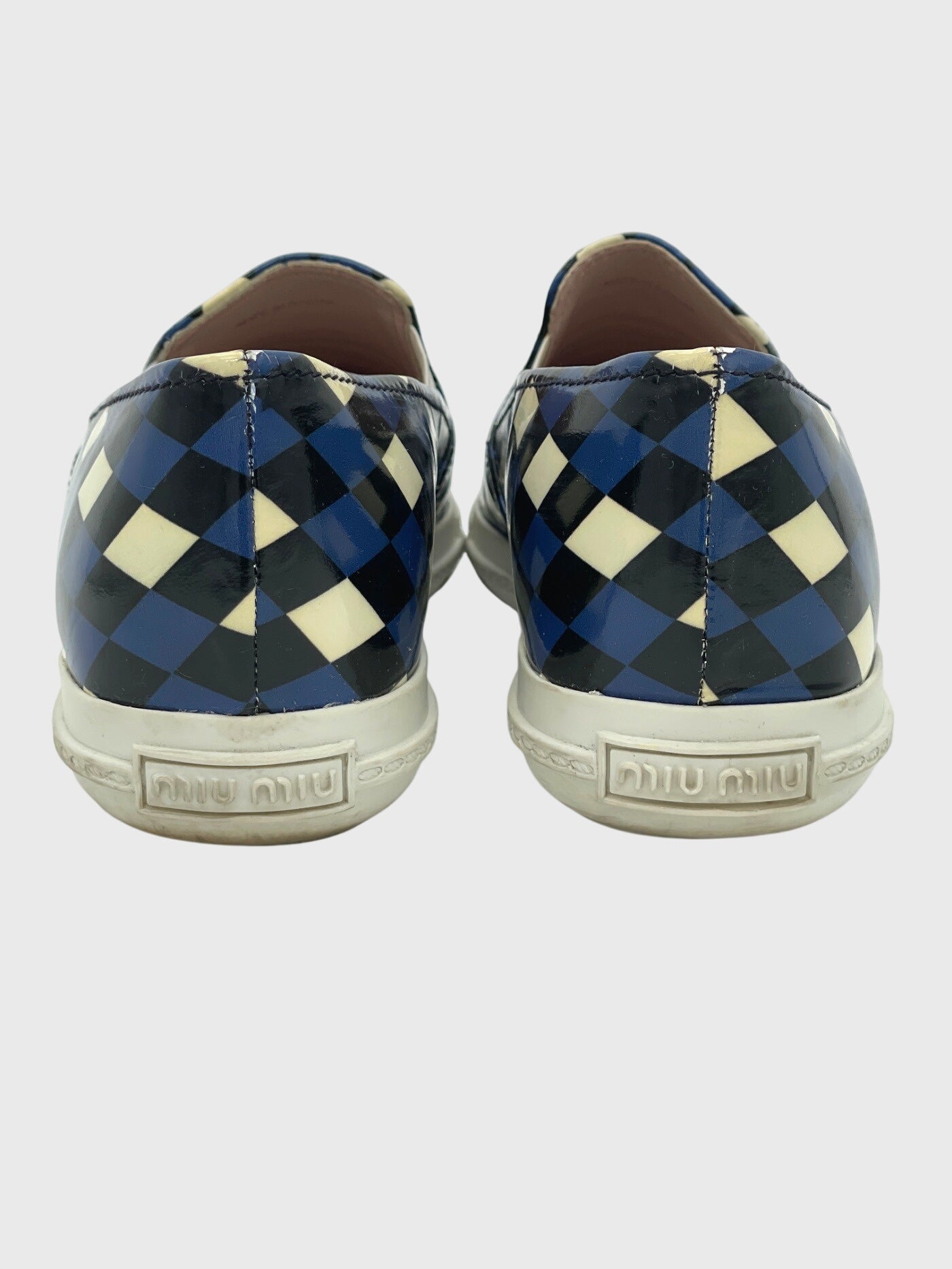 Miu Miu Metal Toe Harlequin Slip-On Sneaker EU 38 Mehrfarbig