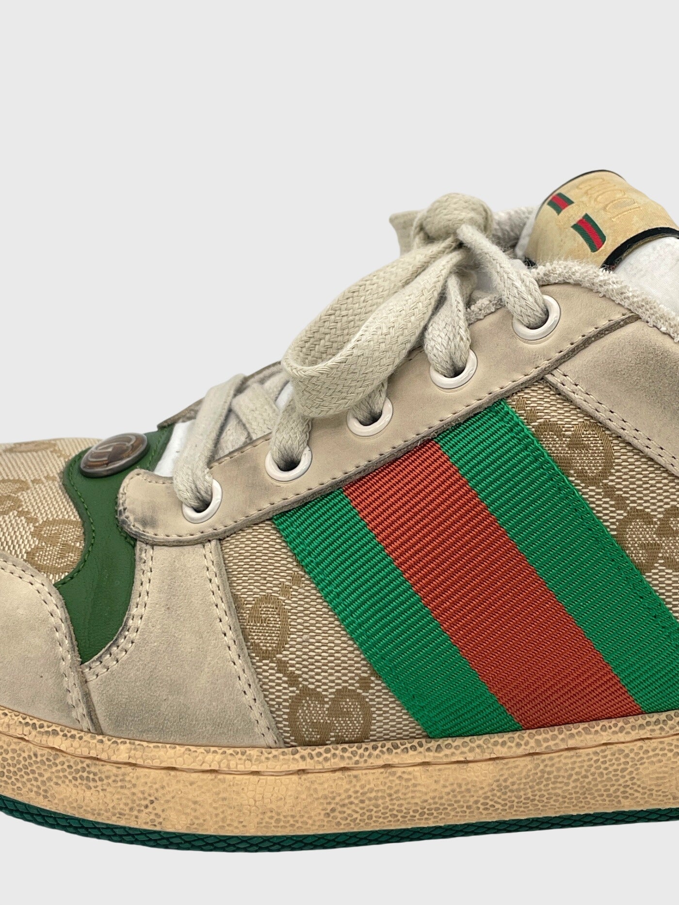 Gucci Screener Low Top Sneaker EU 41.5 Beige