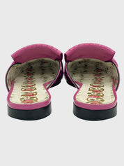 Gucci GG Marmont Fringed Flat  Mule EU 35.5 Pink