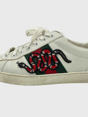 Gucci Ace Kingsnake Low Top Sneaker EU 41 Weiß