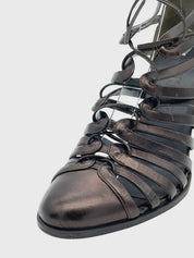 Jil Sander Gladiator Lace-Up Sandale mit Absatz EU 36 Braun