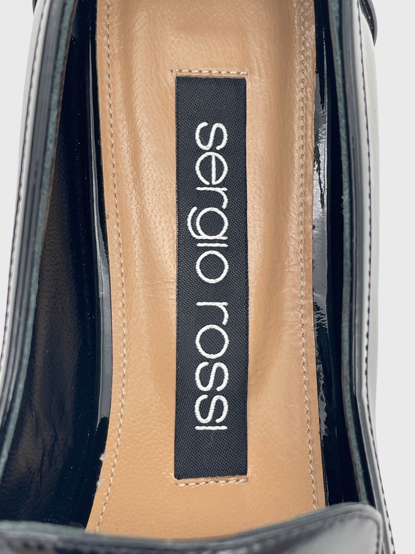 Sergio Rossi Lackleder Loafer EU 38.5 Schwarz