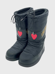 Moschino Shoes Nylon Snow Stiefel EU 37.5 Schwarz