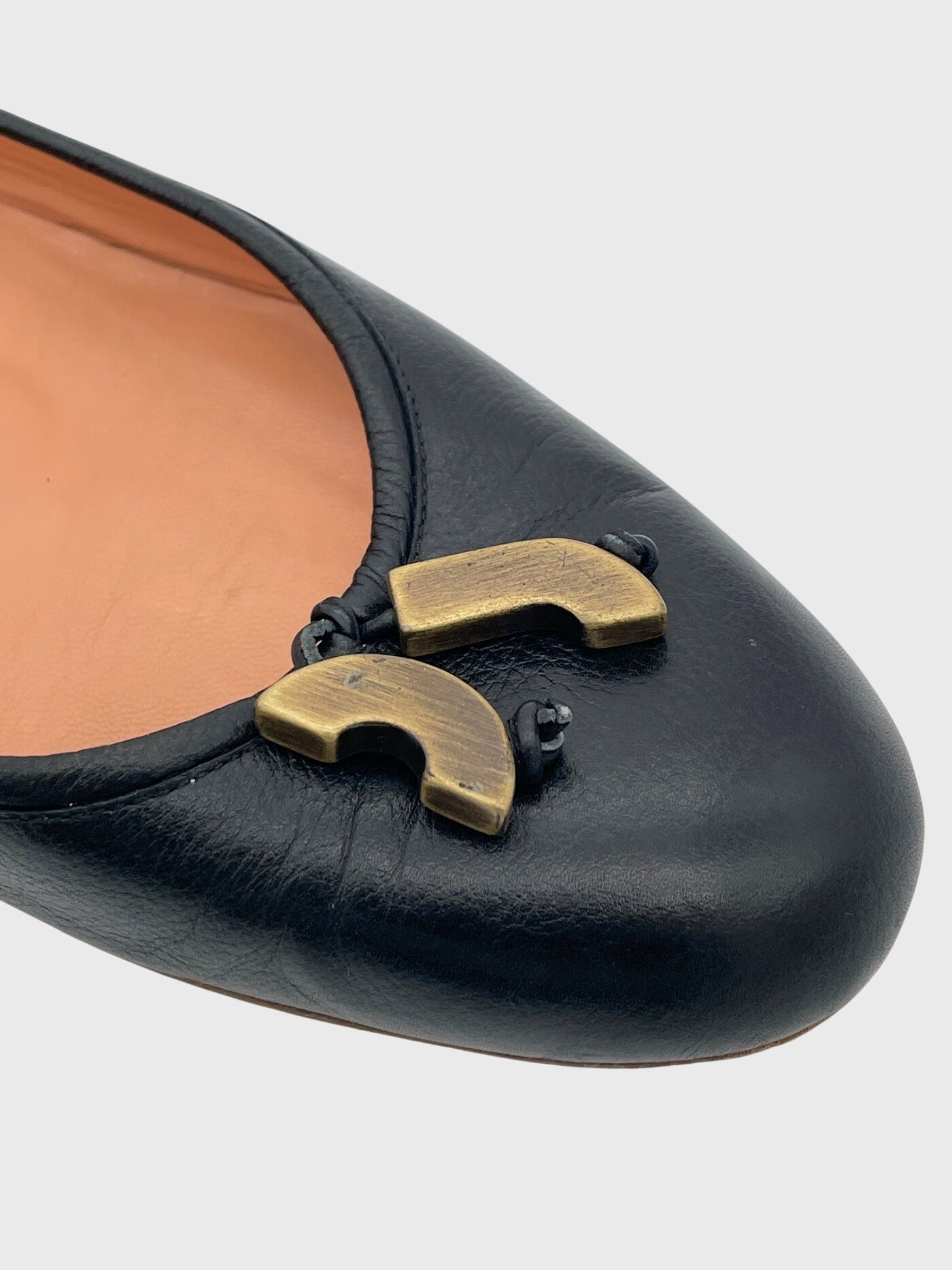 Charles Jourdan with Metal Detail Ballerina EU 37 Schwarz