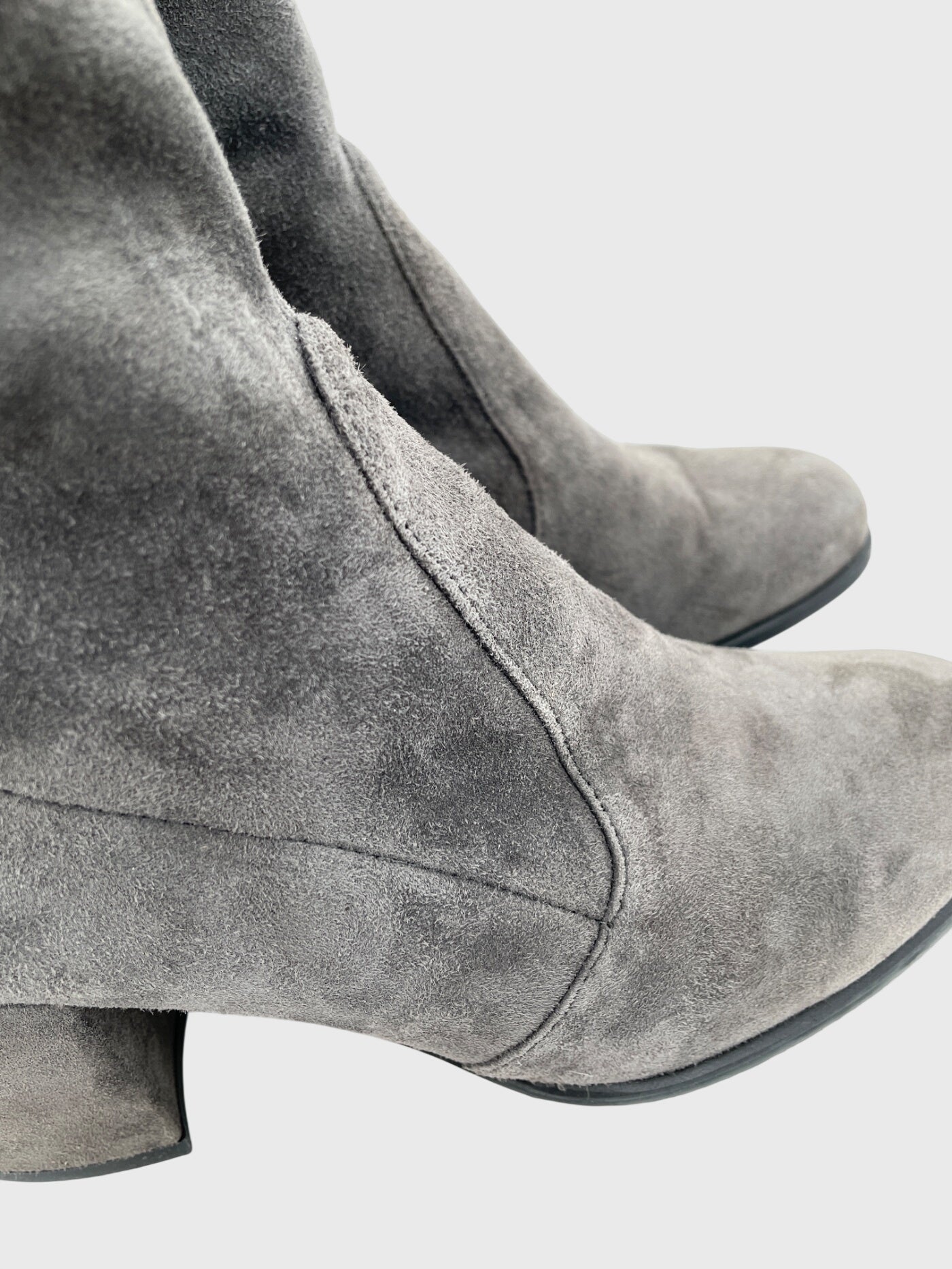 Stuart Weitzman Tieland Overknee Stiefel EU 38 Grau