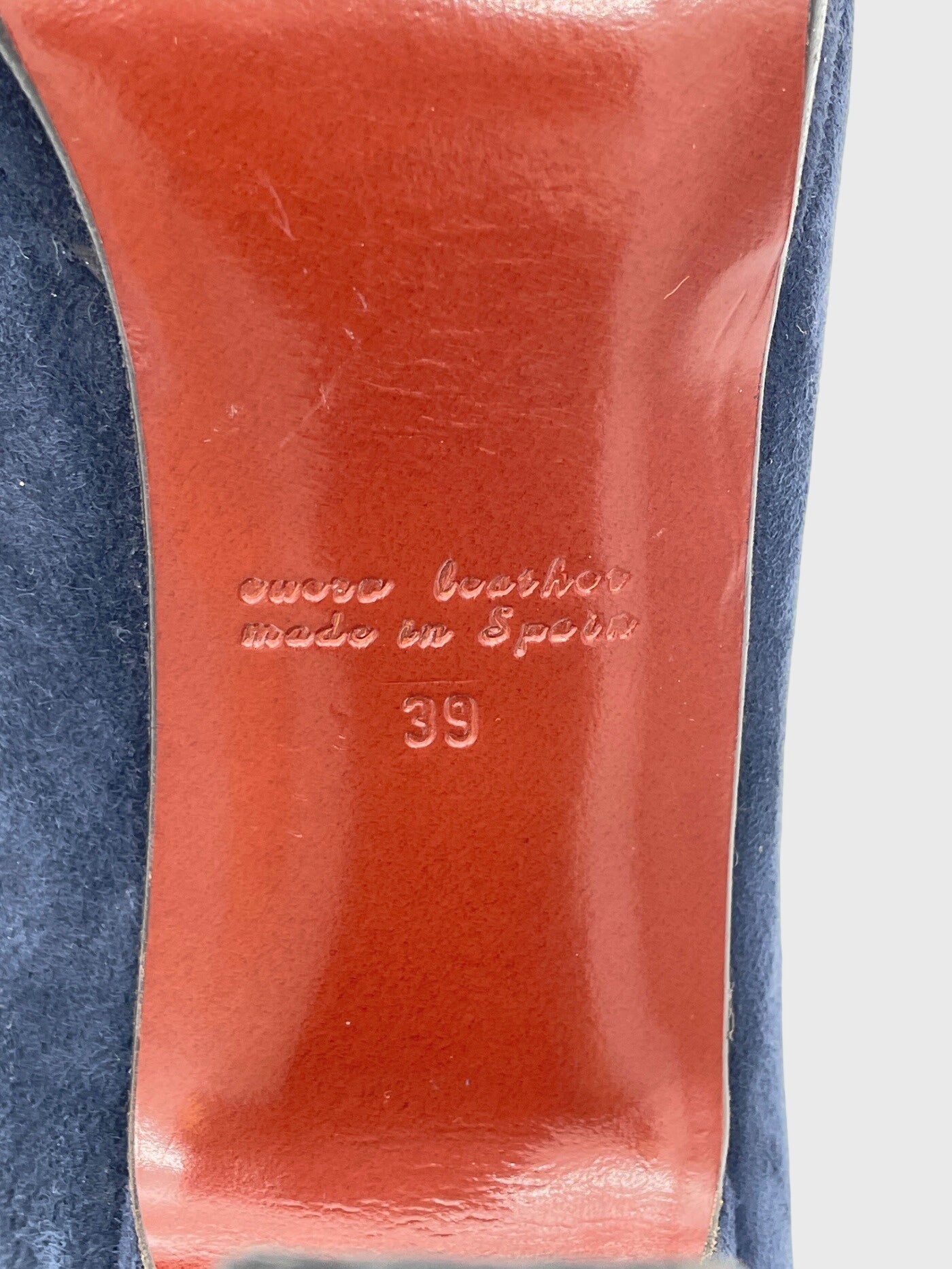 Chie Mihara Suede Plateau Pump EU 39 Blau