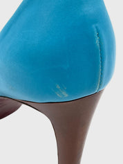 Bottega Veneta D'Orsay Peep Toe Pump EU 36.5 Blau