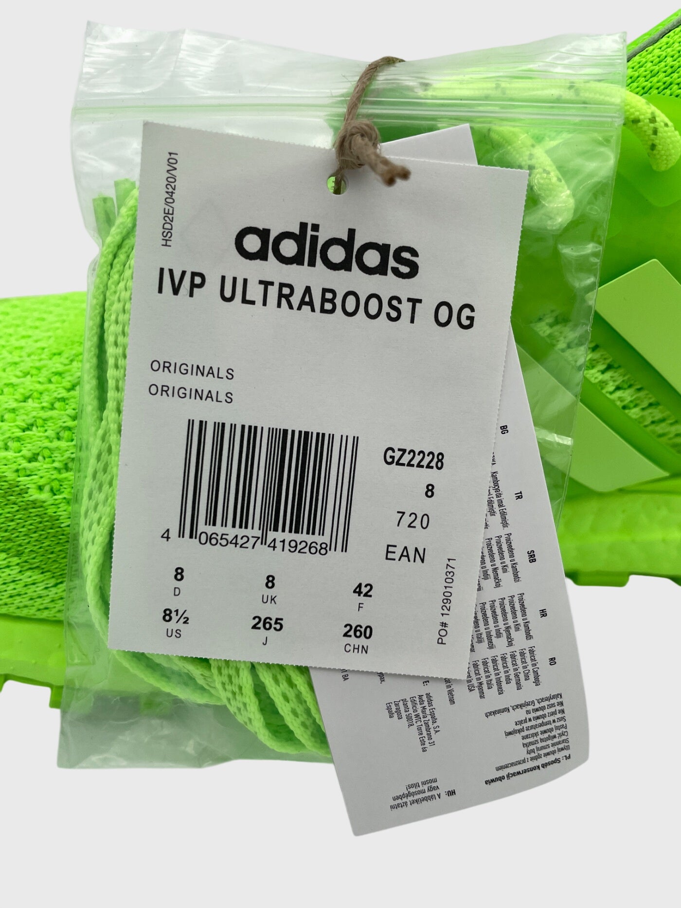 Adidas x Ivy Park IVP Ultraboost OG Low Top Sneaker EU 42 Grün