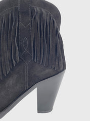 Saint Laurent / YSL Curtis Fringe Ankle Boot EU 38 Schwarz