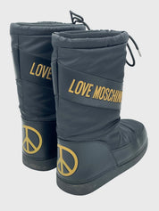Moschino Shoes Nylon Snow Stiefel EU 37.5 Schwarz