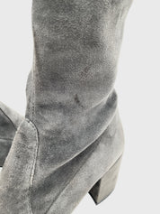 Stuart Weitzman Tieland Overknee Stiefel EU 38 Grau
