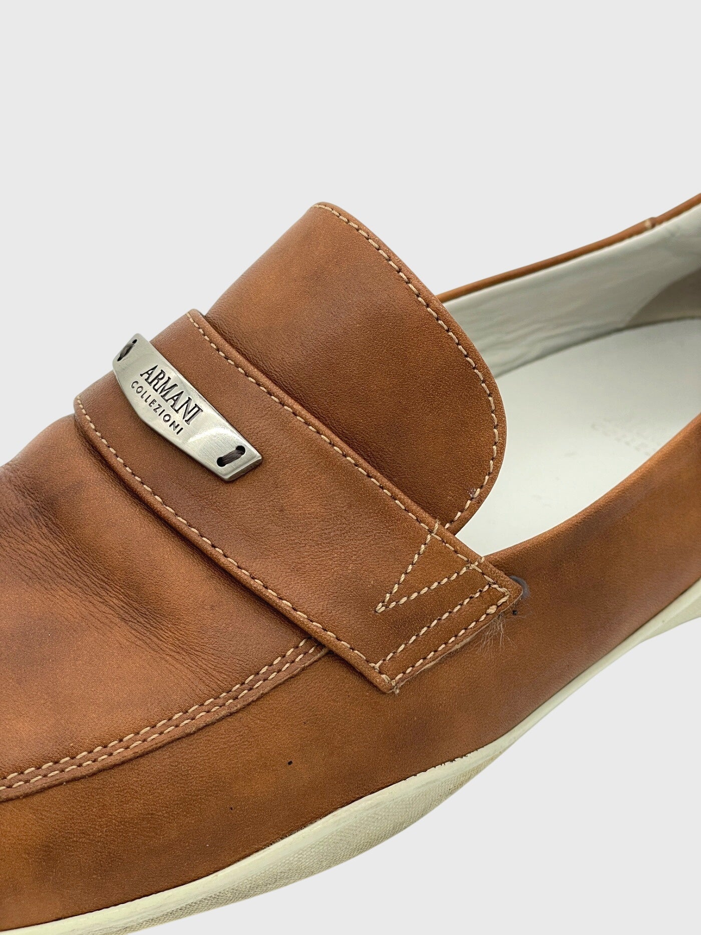 Armani Collezioni Smooth Leather  Loafer EU 41 Braun