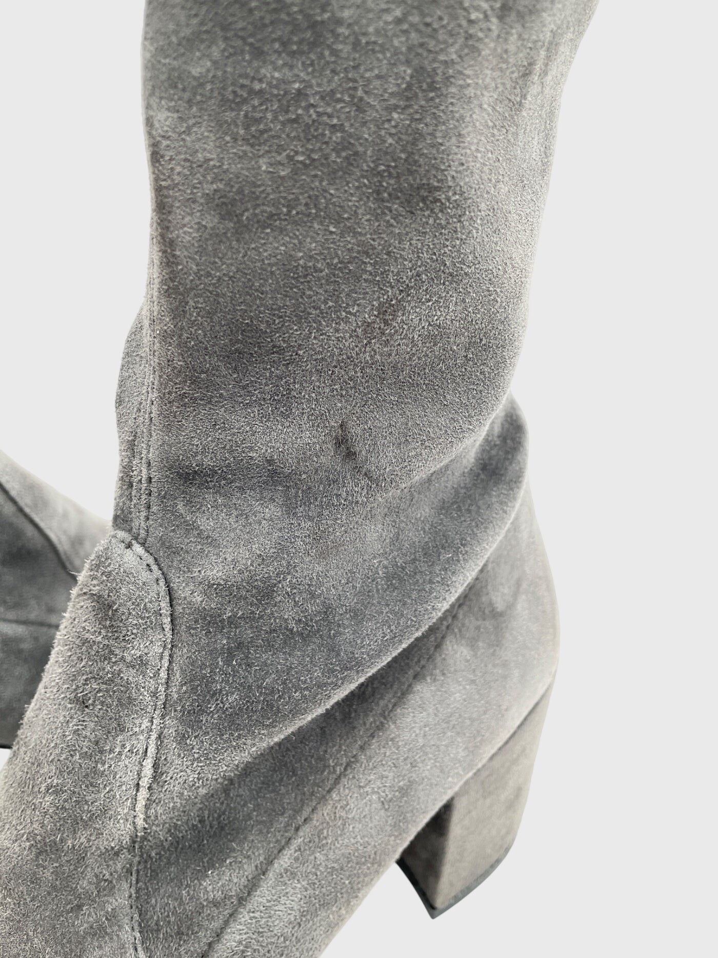 Stuart Weitzman Tieland Overknee Stiefel EU 38 Grau