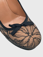 Alaïa Lace Wedge Slingback EU 36 Mehrfarbig