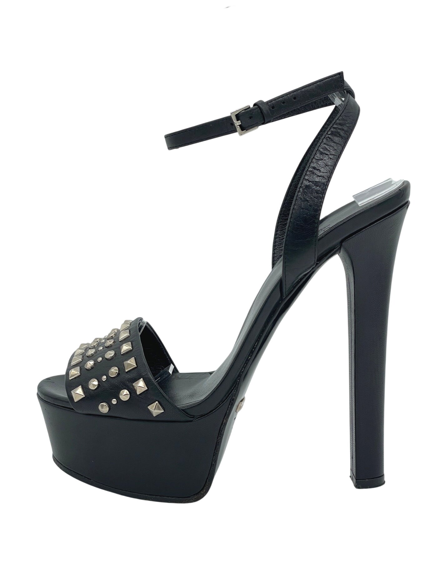 Gucci Leila Ankle Strap Sandale mit Absatz EU 37.5 Schwarz - Image 1