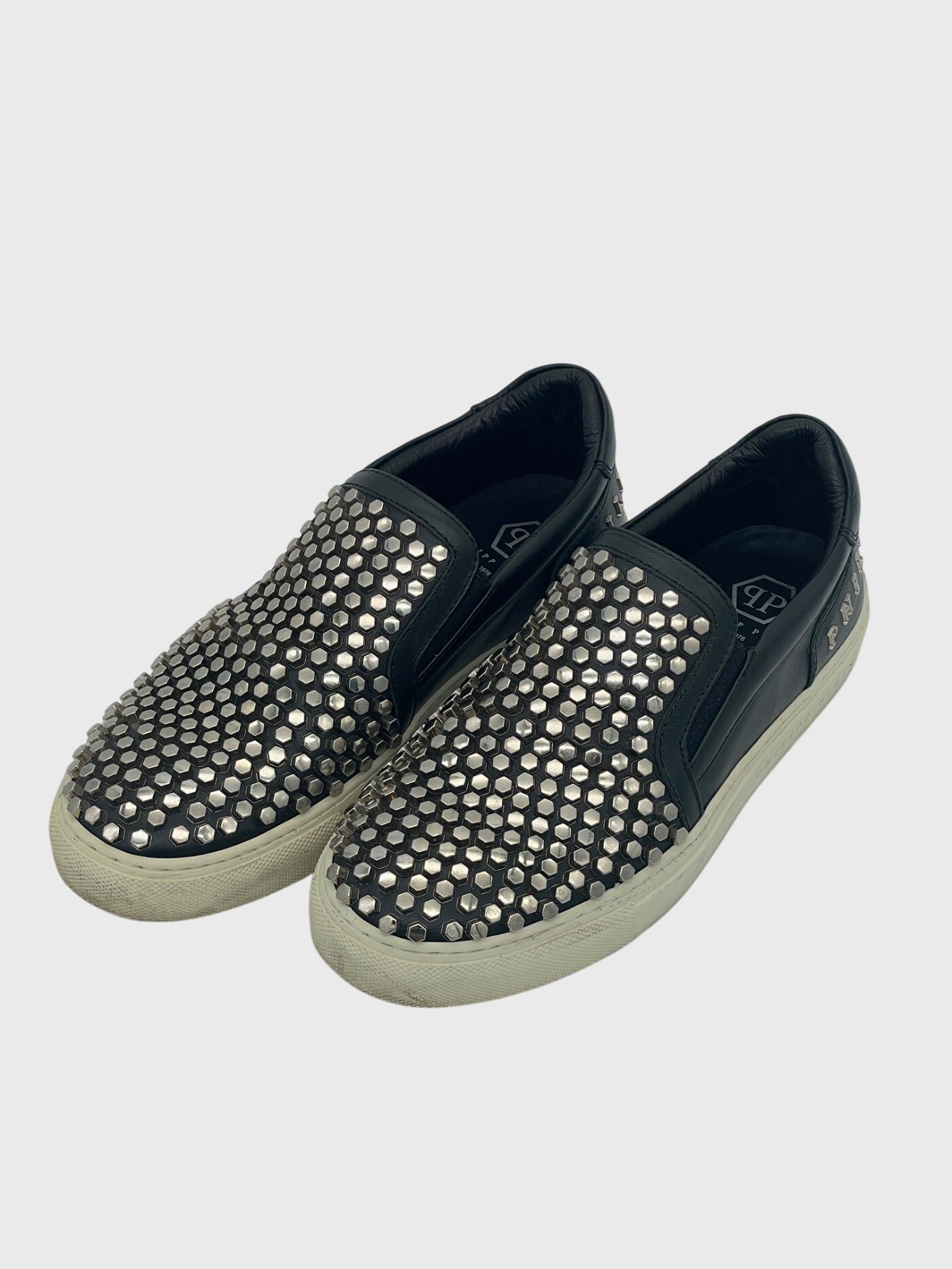 Philipp Plein Studded Nappa Slip-On Sneaker EU 37 Schwarz - Image 3