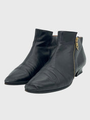 Sergio Rossi Leather Ankle Boot EU 38 Schwarz - Image 3