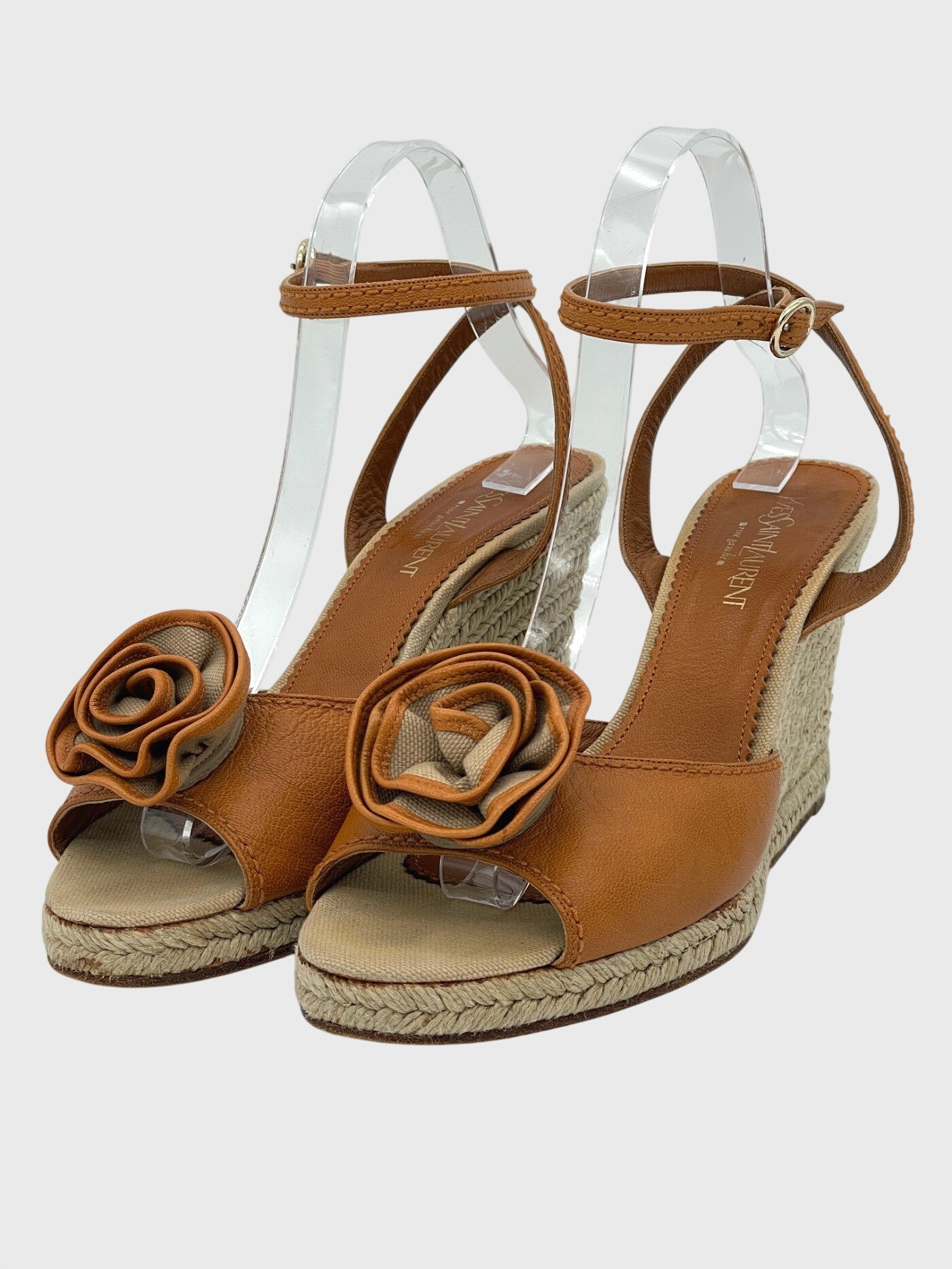 Saint Laurent / YSL Espadrille Sandale mit Absatz EU 39 Braun - Image 3