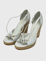 Bally Espadrille Wedge Sandale mit Absatz EU 39 Weiß - Image 3