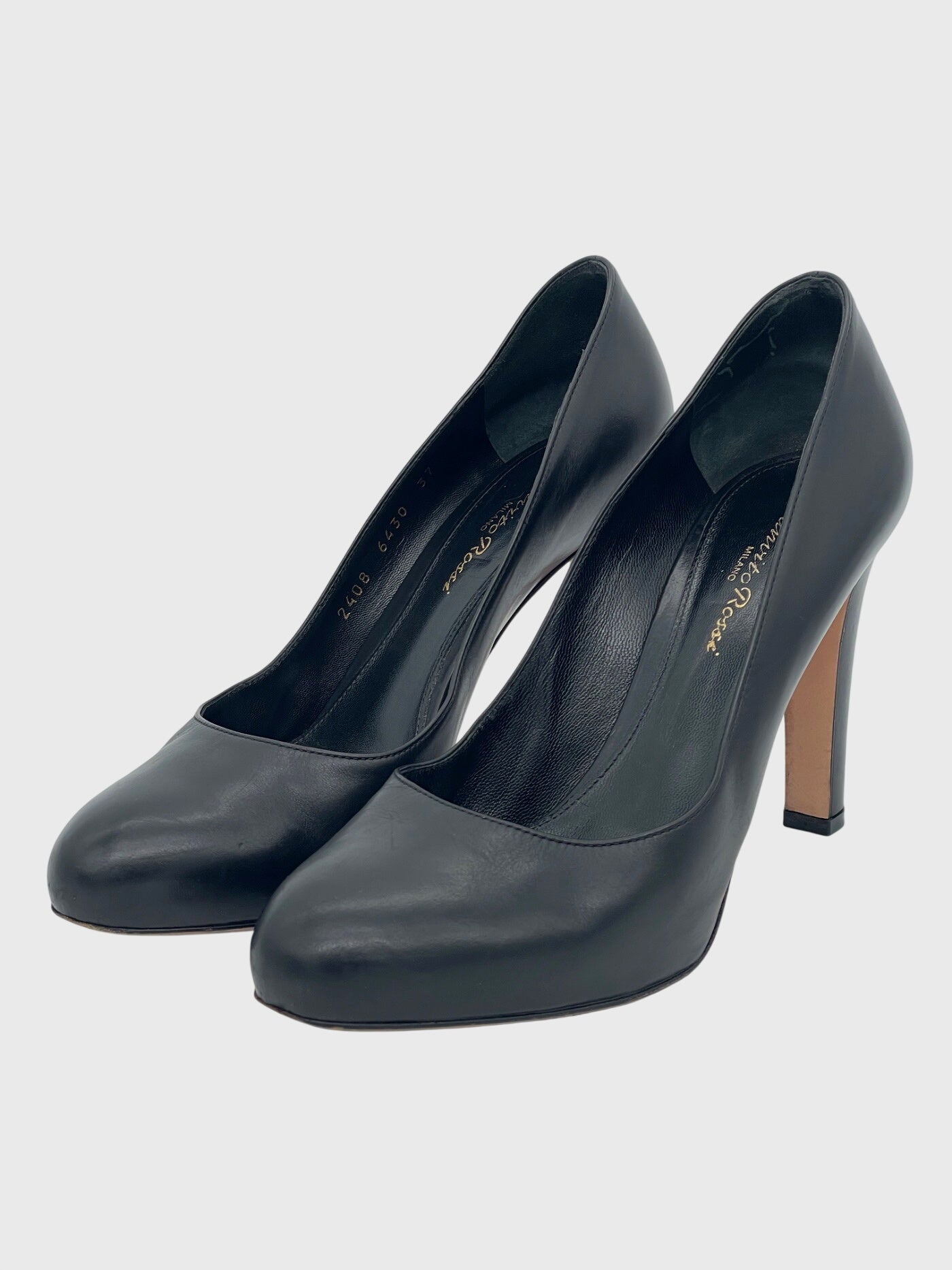 Gianvito Rossi Leather Pump EU 37 Schwarz - Image 3