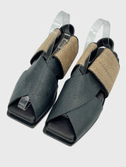 Acne Studios Fera Flache Sandale EU 36 Schwarz - Image 3