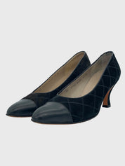 Salvatore Ferragamo Suede Pump EU 37 Schwarz - Image 3