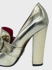 Cesare Paciotti Dagger Buckle Pump EU 39 Metallic - Image 7