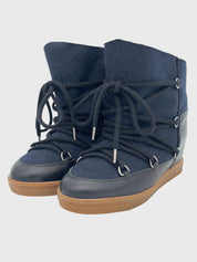 Isabel Marant Leather Snow Ankle Boot EU 39 Blau - Image 3