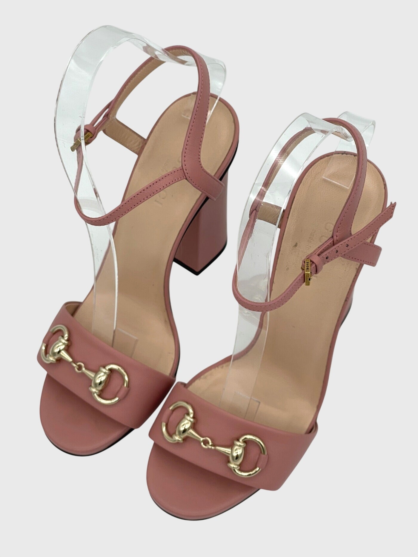 Gucci Horsebit Sandale mit Absatz EU 36 Beige - Image 3